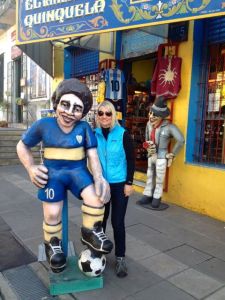 Hanging with football icon  Maradona in Boca