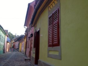Colorful street in Sighisoara