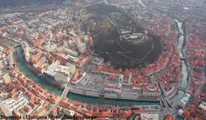 Overhead view of Ljubljana