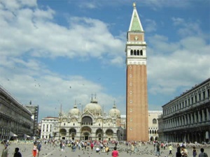 Piazza San Marco with the St. Mark's Basilica and the Campanile